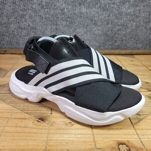 Adidas Magmur Women's Size 10 Black White Ankle Strap Sandals Fashion‎ EF5863